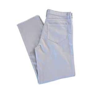 Kensie Vintage Luxe The Slim Jeans Lavender Gray Raw Hem Straight Leg 6/28